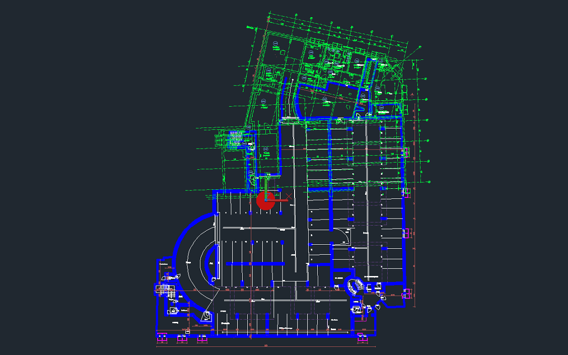 Tiefgarage CAD-Grundriss