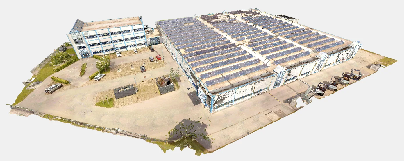 Photogrammetrisches Mesh Altenstadt Gebäudekomplex