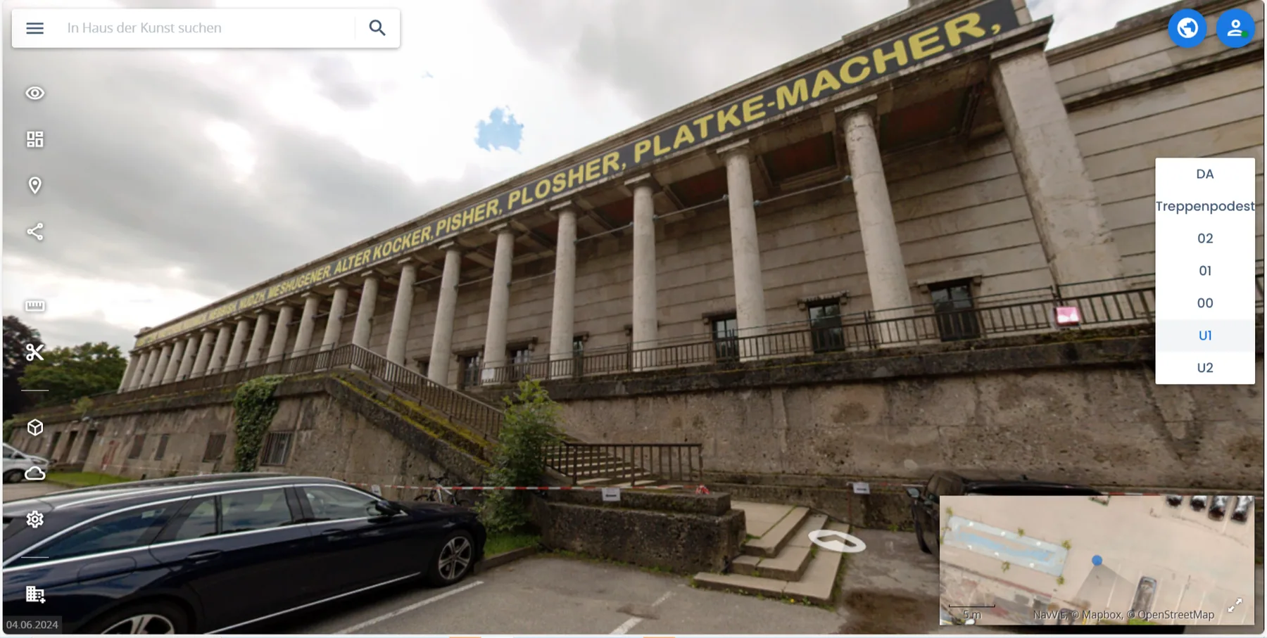 360°-Panorama Haus der Kunst Außenansicht
